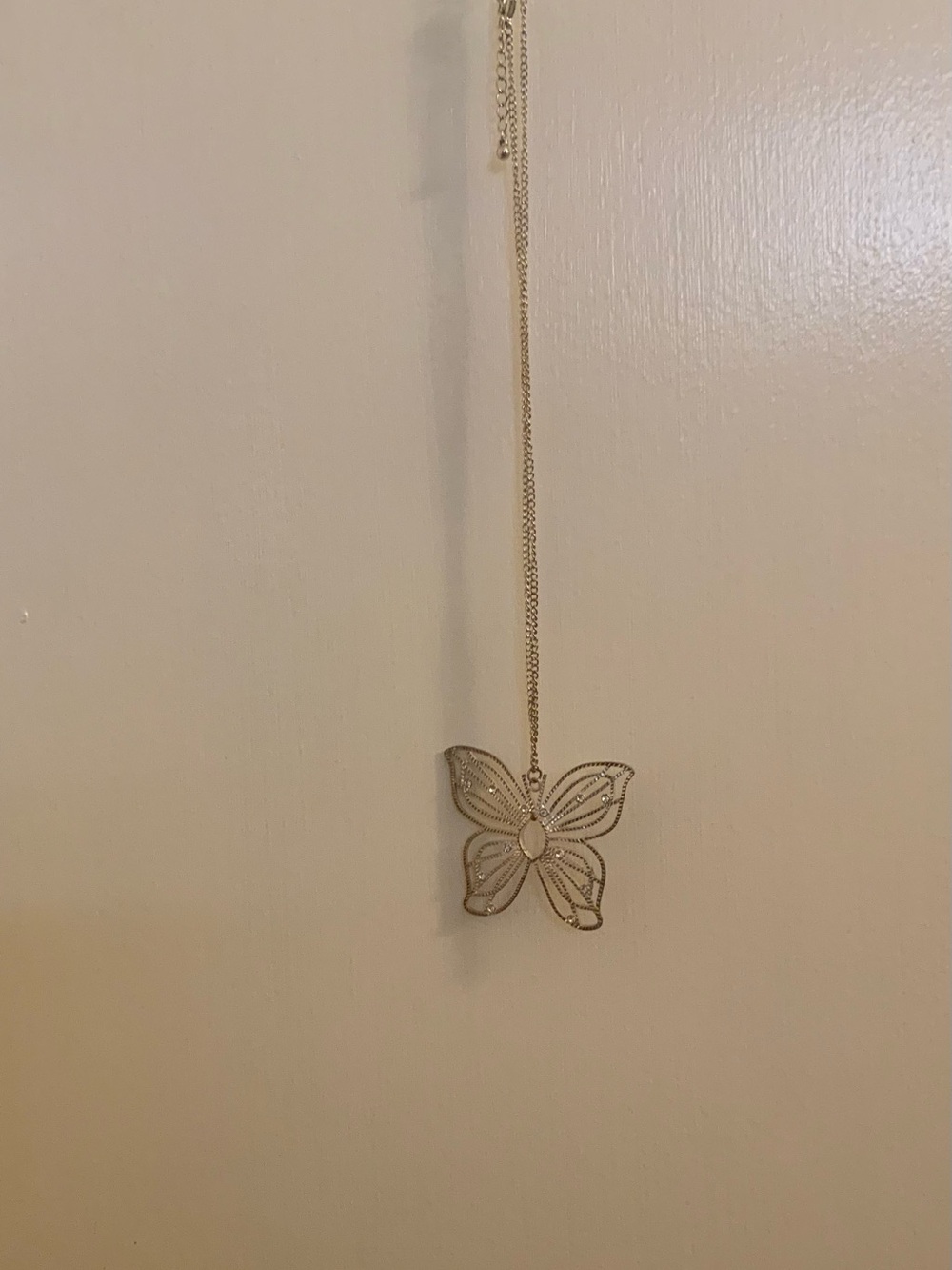 Vintage 1990s Whimsigoth Delicate Butterfly Costume Necklace